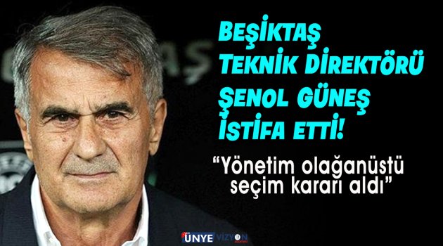 Beşiktaş Teknik Direktörü Şenol Güneş istifa etti! 