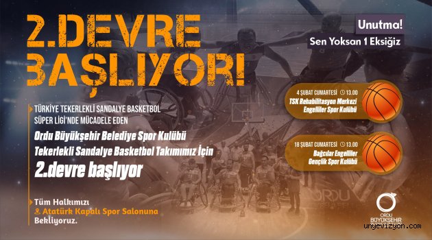 Ordu Büyükşehir Belediye Spor Kulübü Tekerlekli Sandalye Basketbol Takımının Oynayacağı Müsabakaların Duyurusu