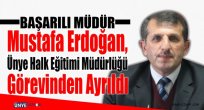 Mustafa Erdoğan, Ünye Halk Eğitimi Müdürlüğü Görevinden Ayrıldı